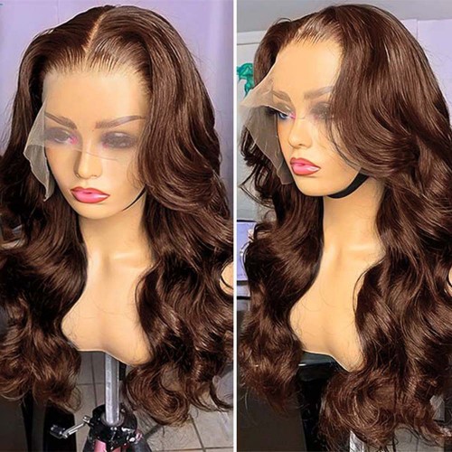 Chocolate Brown Wig Colored Lace Front Wig Trendy Fashion Wig